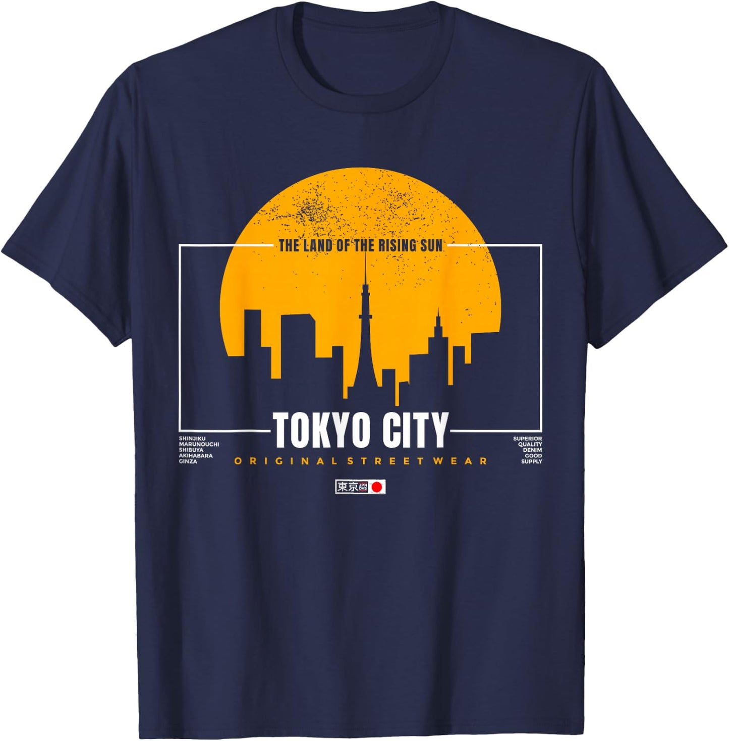 The Land Of The Rising Sun Tokyo City T-Shirt - T-Shirt | Navy