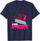 Birthday Girls 3 Pink Fire Truck Three Year Old Third Party T-Shirt - T-Shirt | Navy