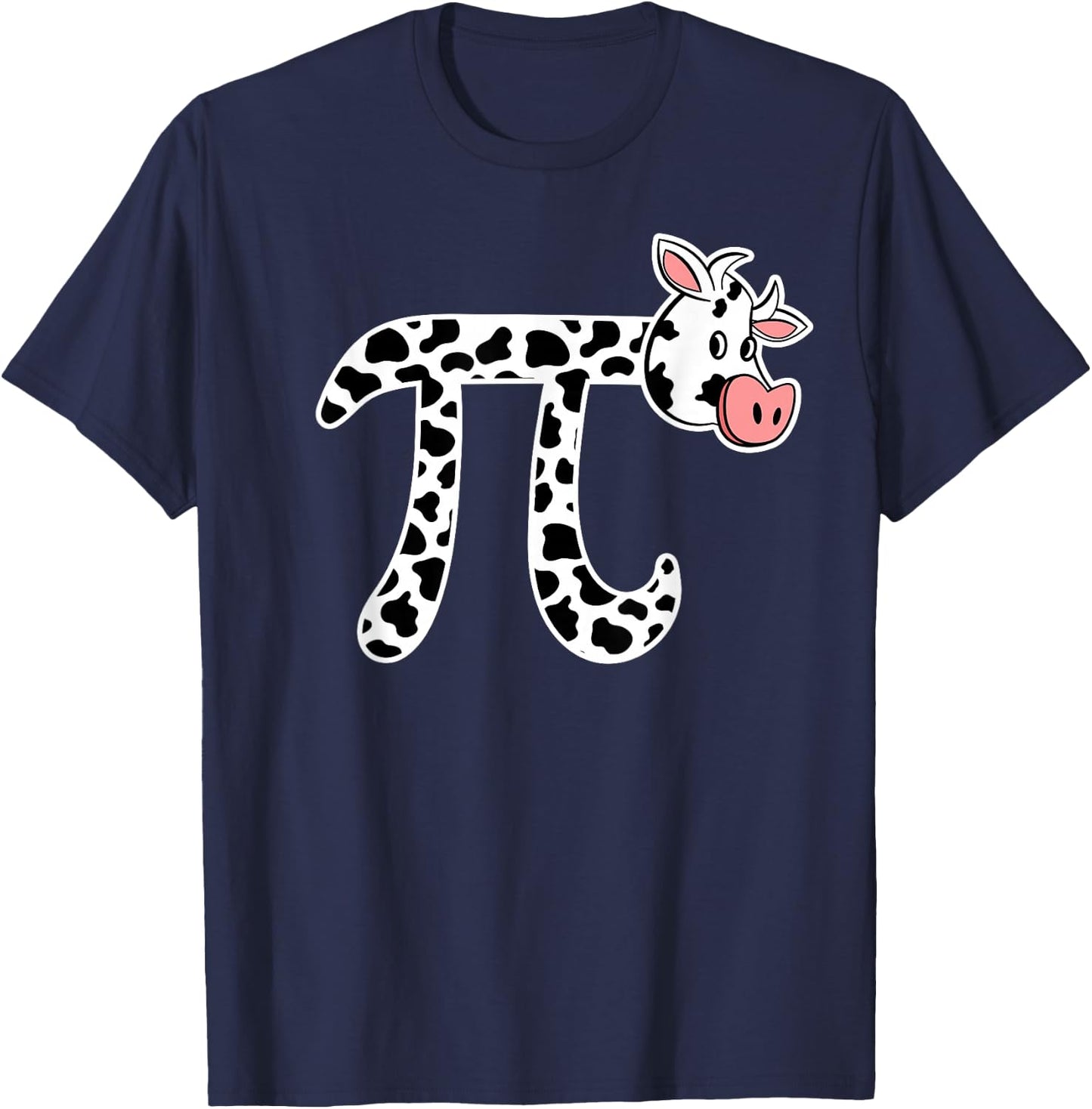 Pi Day - Funny Cow Pi March 14th Cow Lover 3.14 Pi T-Shirt - T-Shirt | Navy