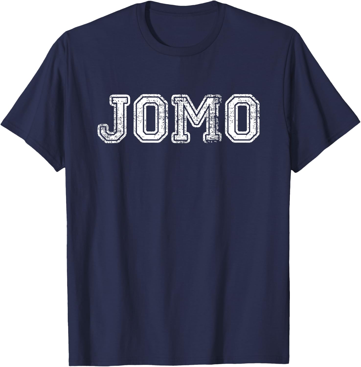 JOMO Vintage Retro College T-Shirt - T-Shirt | Navy