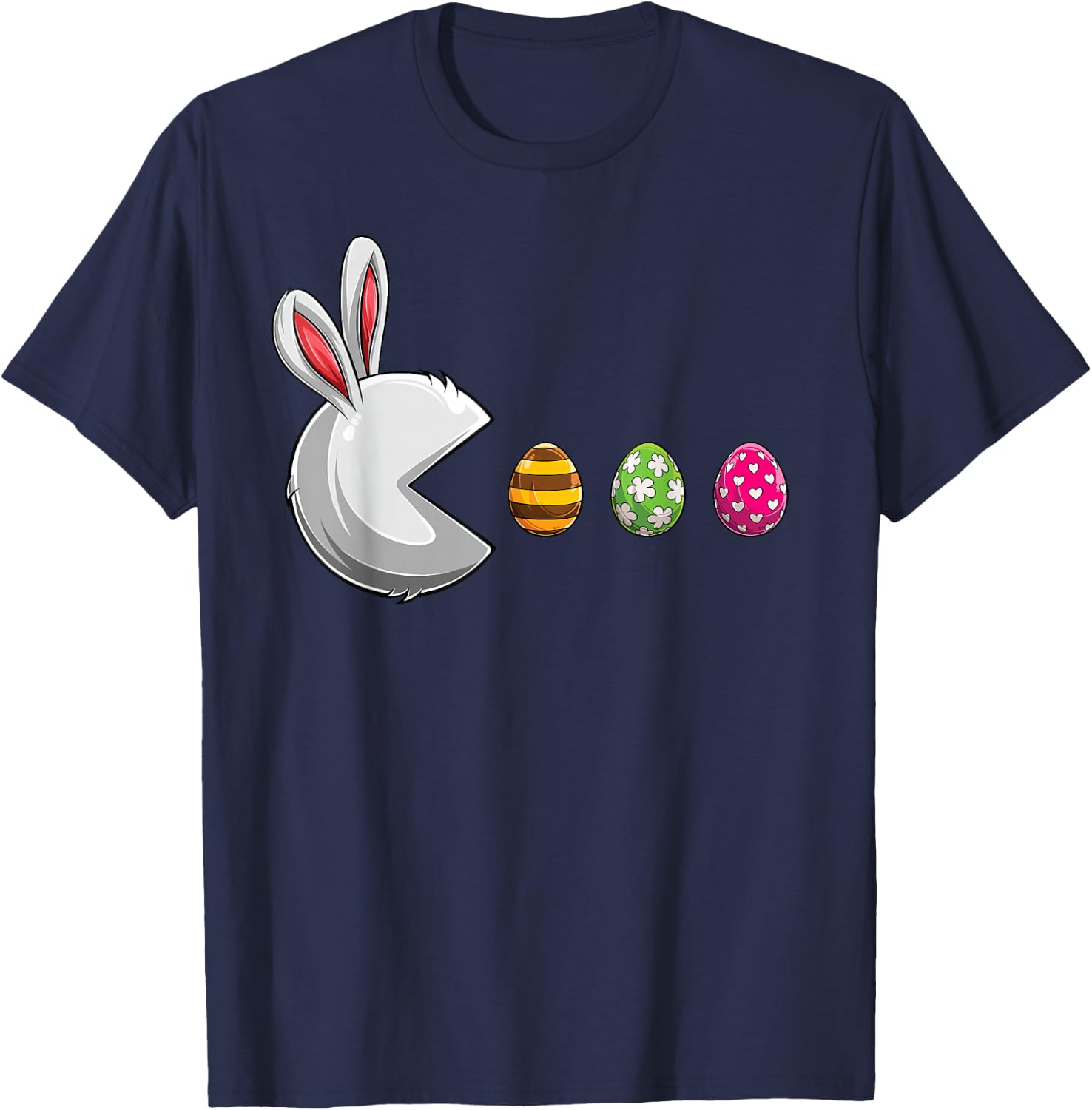 Happy Easter Day Bunny Egg Funny Boys Girls Kids Easter T-Shirt - T-Shirt | Navy