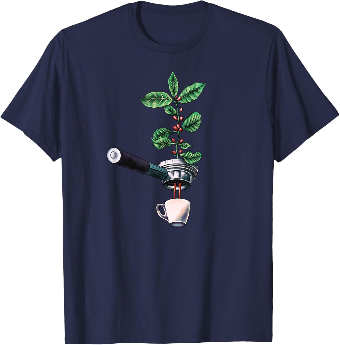 Coffee Plant Espresso Barista T-Shirt - T-Shirt | Navy