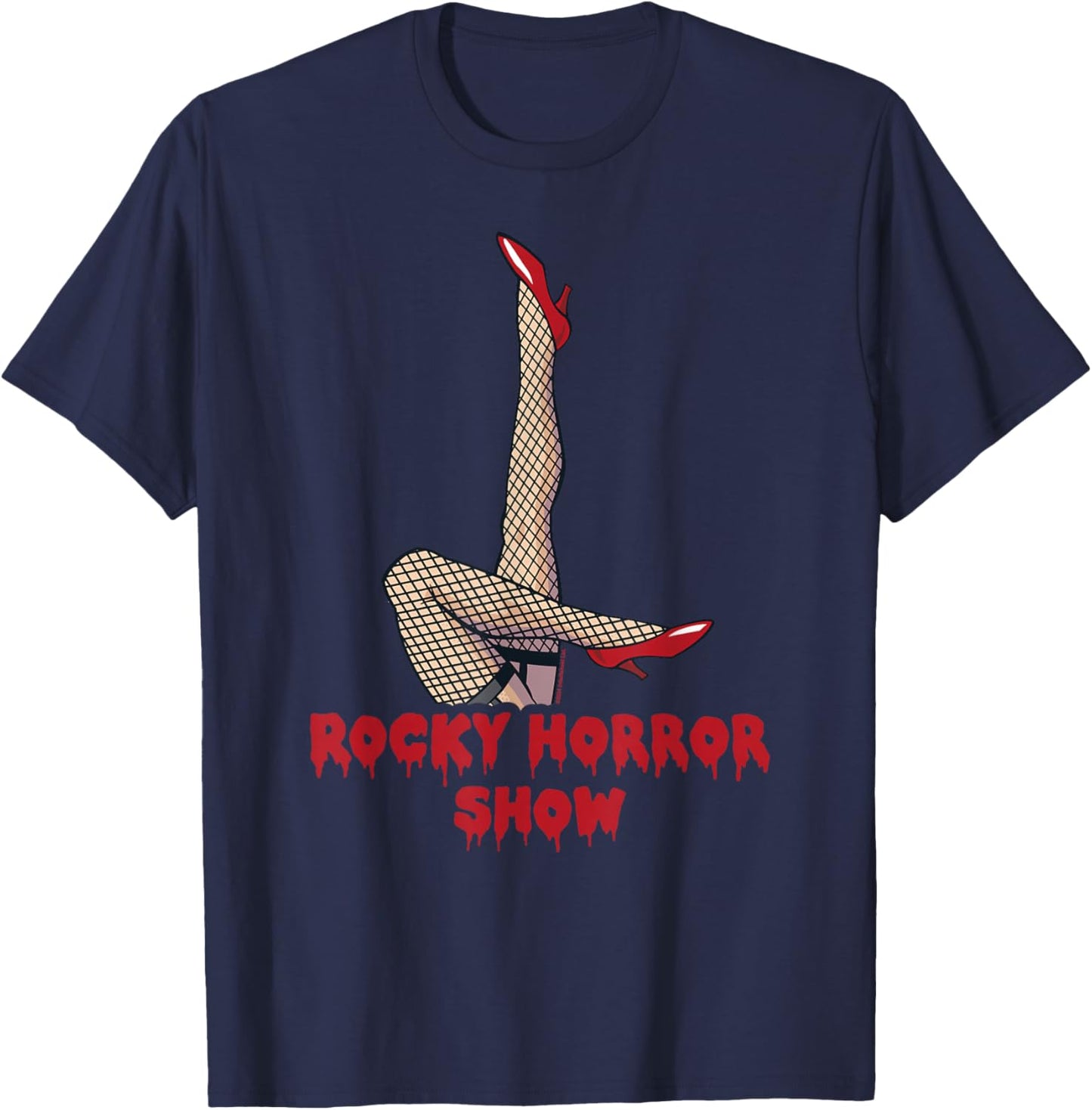 Rocky Horror Show Logo with Legs Up T-Shirt - T-Shirt | Navy