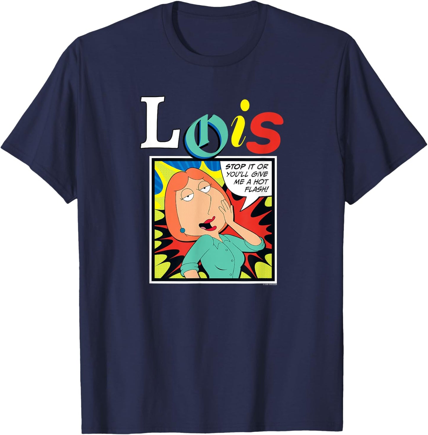 Ripple Junction x Family Guy Give Me Hot Flash Lois Griffin , Black, S T-Shirt - T-Shirt | Navy
