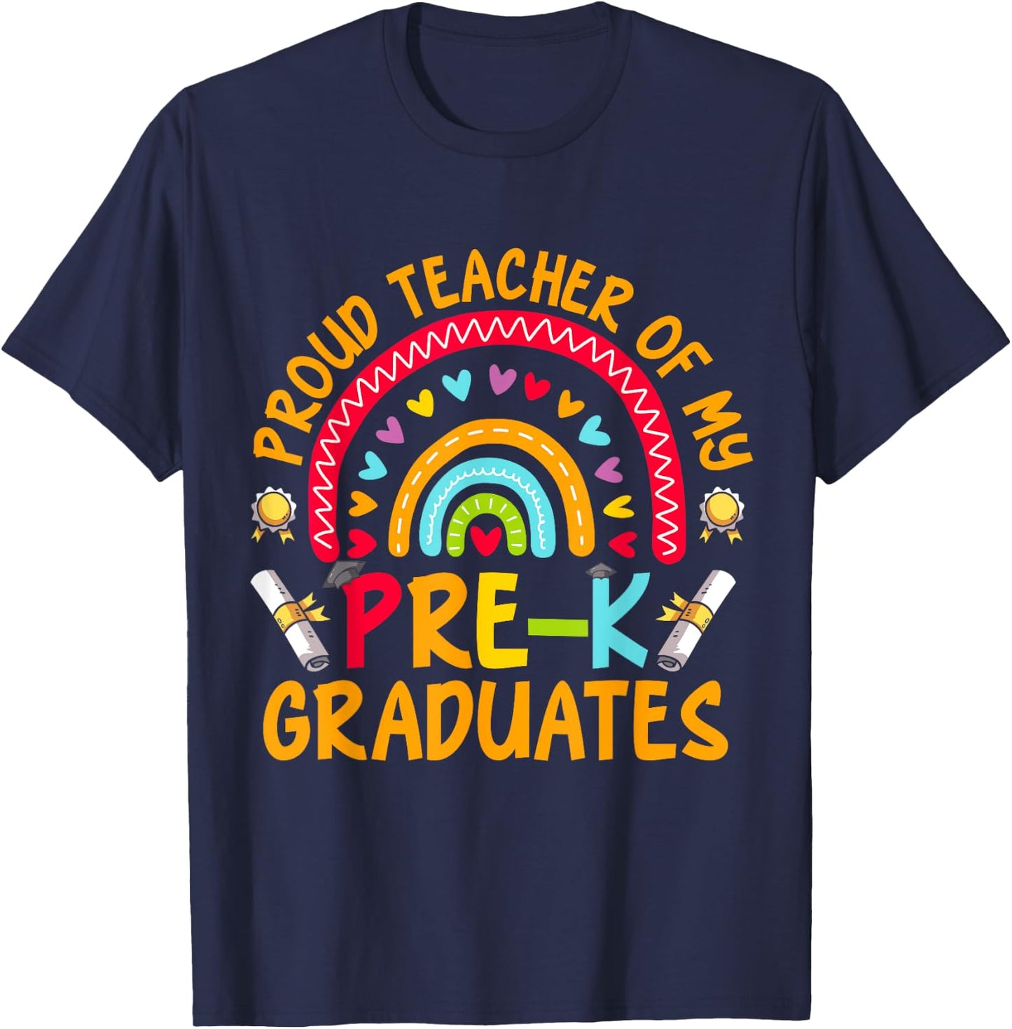 Teacher Graduation Student Prek Teacher Pre-K T-Shirt - T-Shirt | Navy