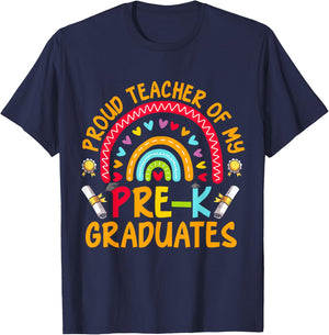 Teacher Graduation Student Prek Teacher Pre-K T-Shirt - T-Shirt | Navy