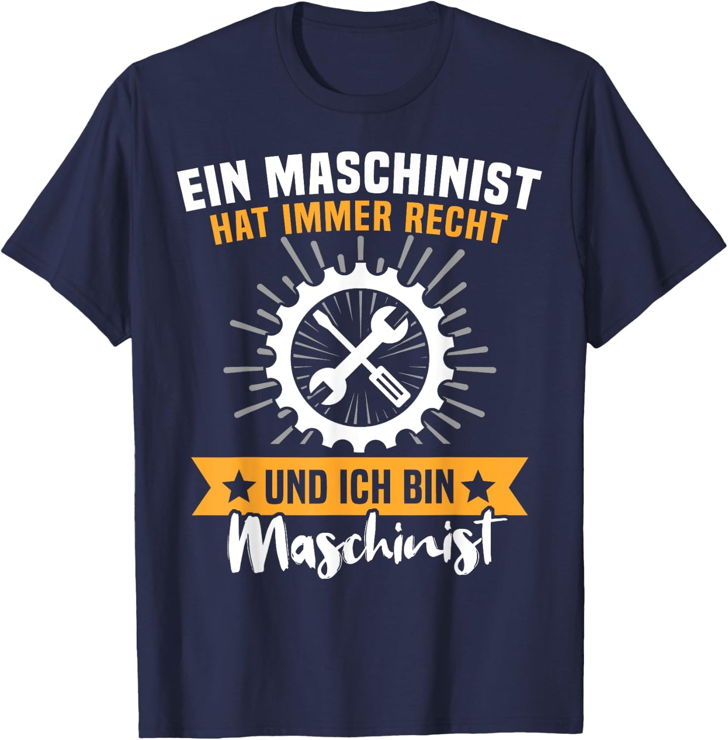 with German Text "Voluntige Feuerwehr" ("Voluntary Fire"), black, s T-Shirt - T-Shirt | Navy