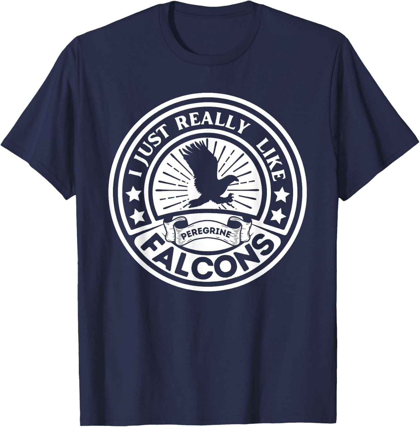 I Just Really Like Peregrine Falcons Birds Kids Falcon T-Shirt - T-Shirt | Navy