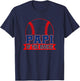 Papi Rookie of Year 1st Birthday Baseball Theme Matching T-Shirt - T-Shirt | Navy