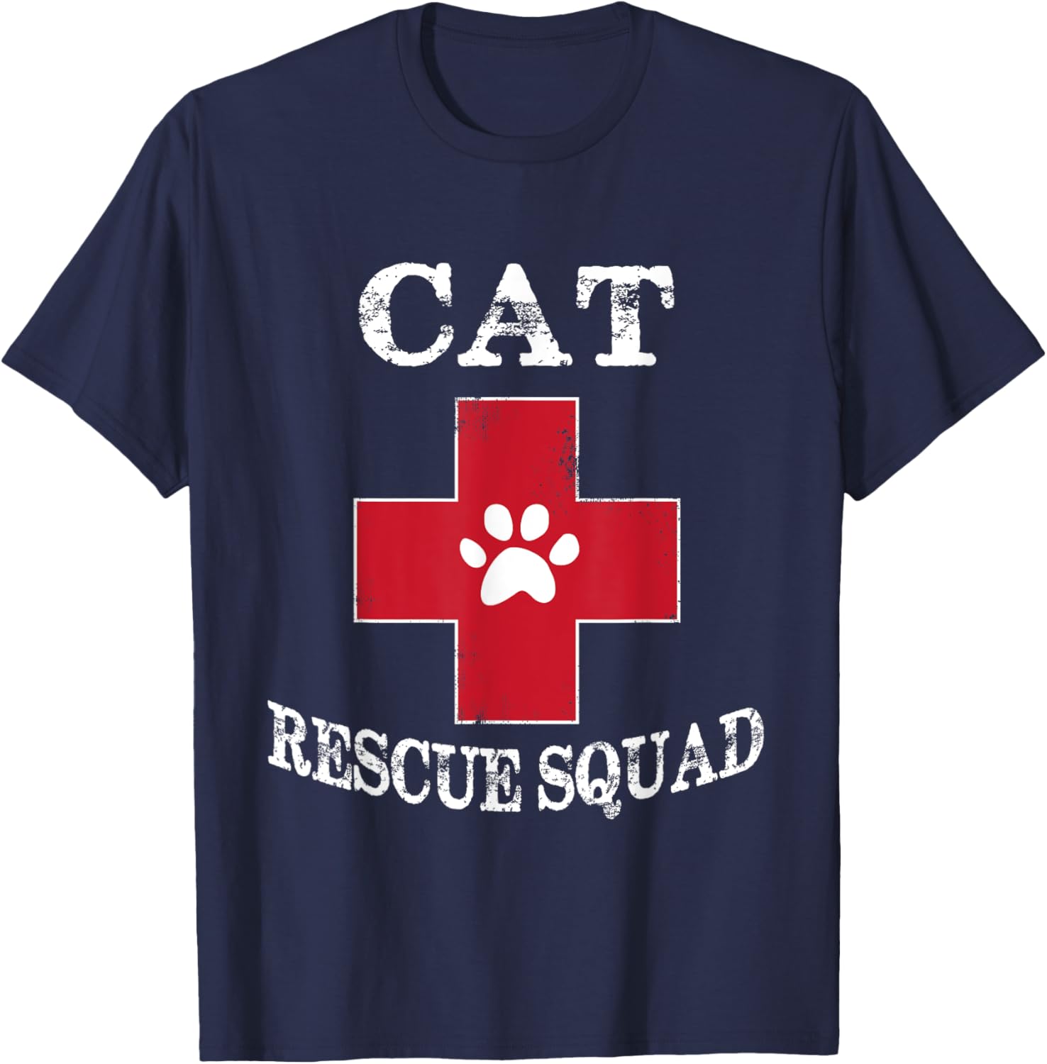 Animal Rescue Shirt - Cat Rescue Squad T shirts Women Girls Kids T-Shirt - T-Shirt | Navy