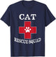 Animal Rescue Shirt - Cat Rescue Squad T shirts Women Girls Kids T-Shirt - T-Shirt | Navy