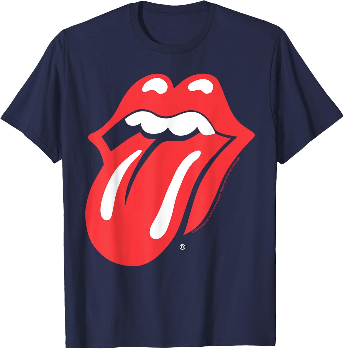Rolling Stones Official Classic Tongue T-Shirt - T-Shirt | Navy