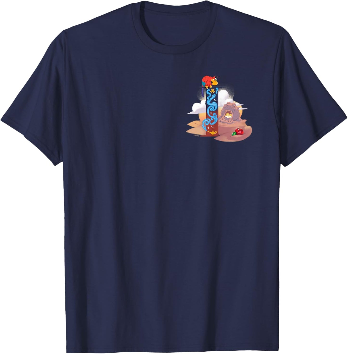 Disney Villains Alphabet Monogram Aladdin Letter I for Iago T-Shirt - T-Shirt | Navy