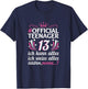 13th Birthday Girl Official 13 Years Official Teenager T-Shirt - T-Shirt | Navy