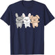 Rabbit Cute Animals for Children Manga Rabbits T-Shirt - T-Shirt | Navy