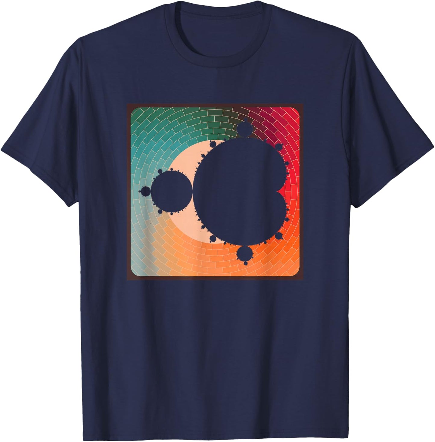 Fractal Mandelbrot Set - Retro Style T-Shirt - T-Shirt | Navy