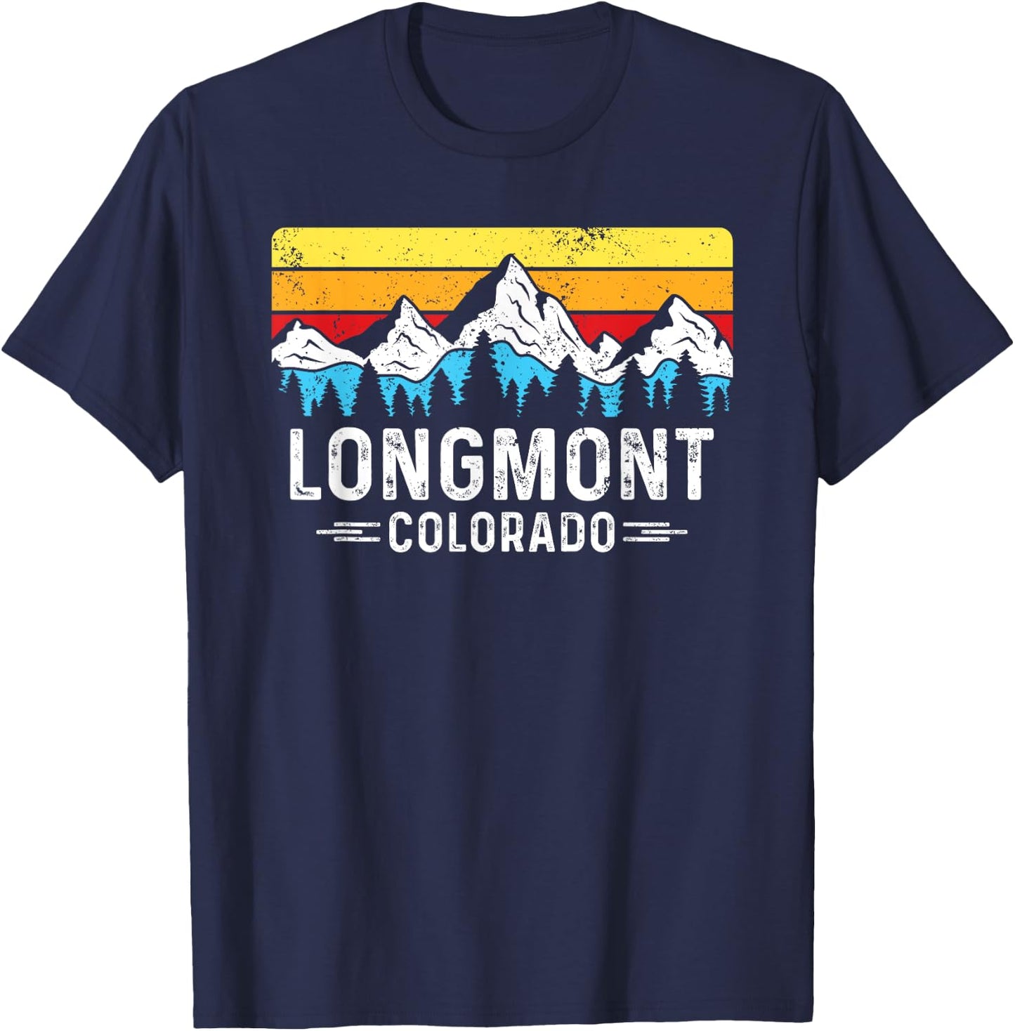 Longmont Colorado Rocky Mountains Longmont CO Souvenir T-Shirt - T-Shirt | Navy