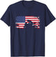 American Flag Motorcycle Apparel - Biker / Motorcycle T-Shirt - T-Shirt | Navy