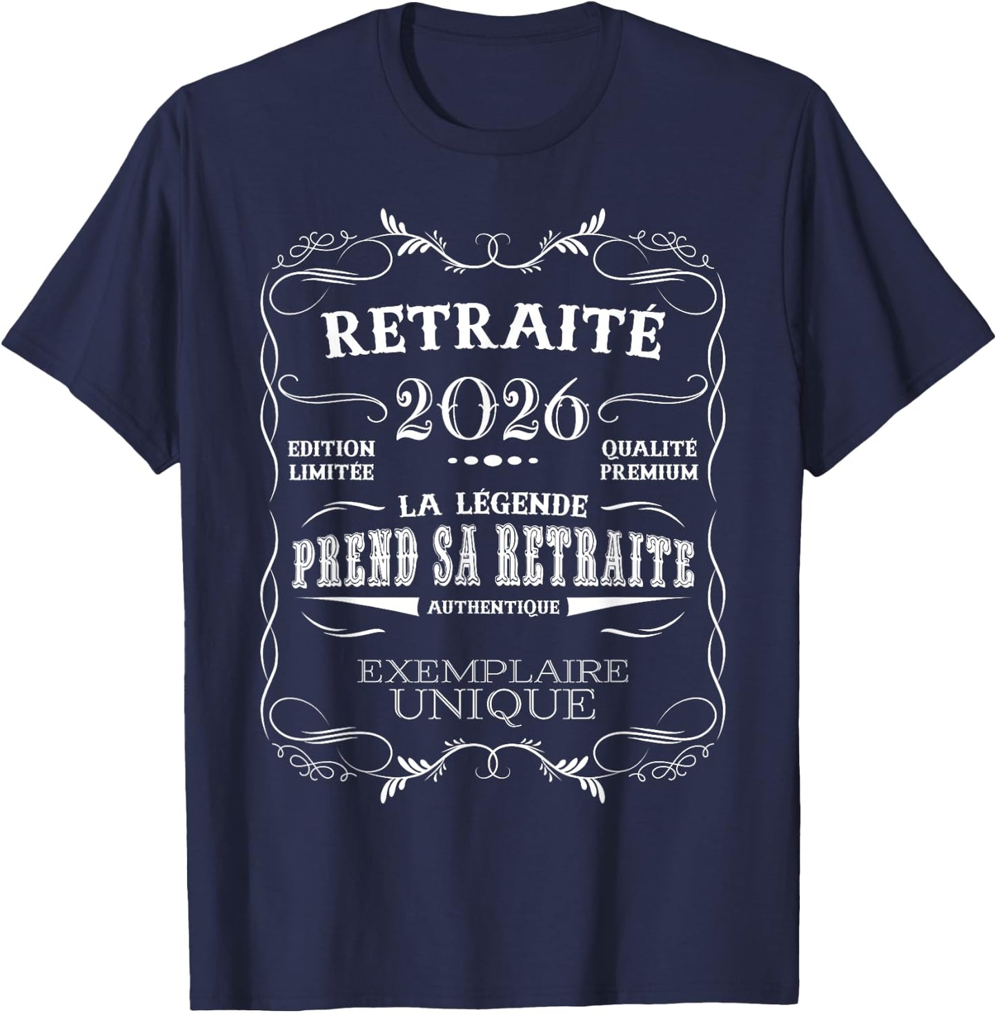 La Légende Takes Her Retirement - Funny Retirement 2026 T-Shirt - T-Shirt | Navy