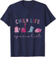 Child Life Specialist Cute Dinosaur Child Life Specialist CL T-Shirt - T-Shirt | Navy