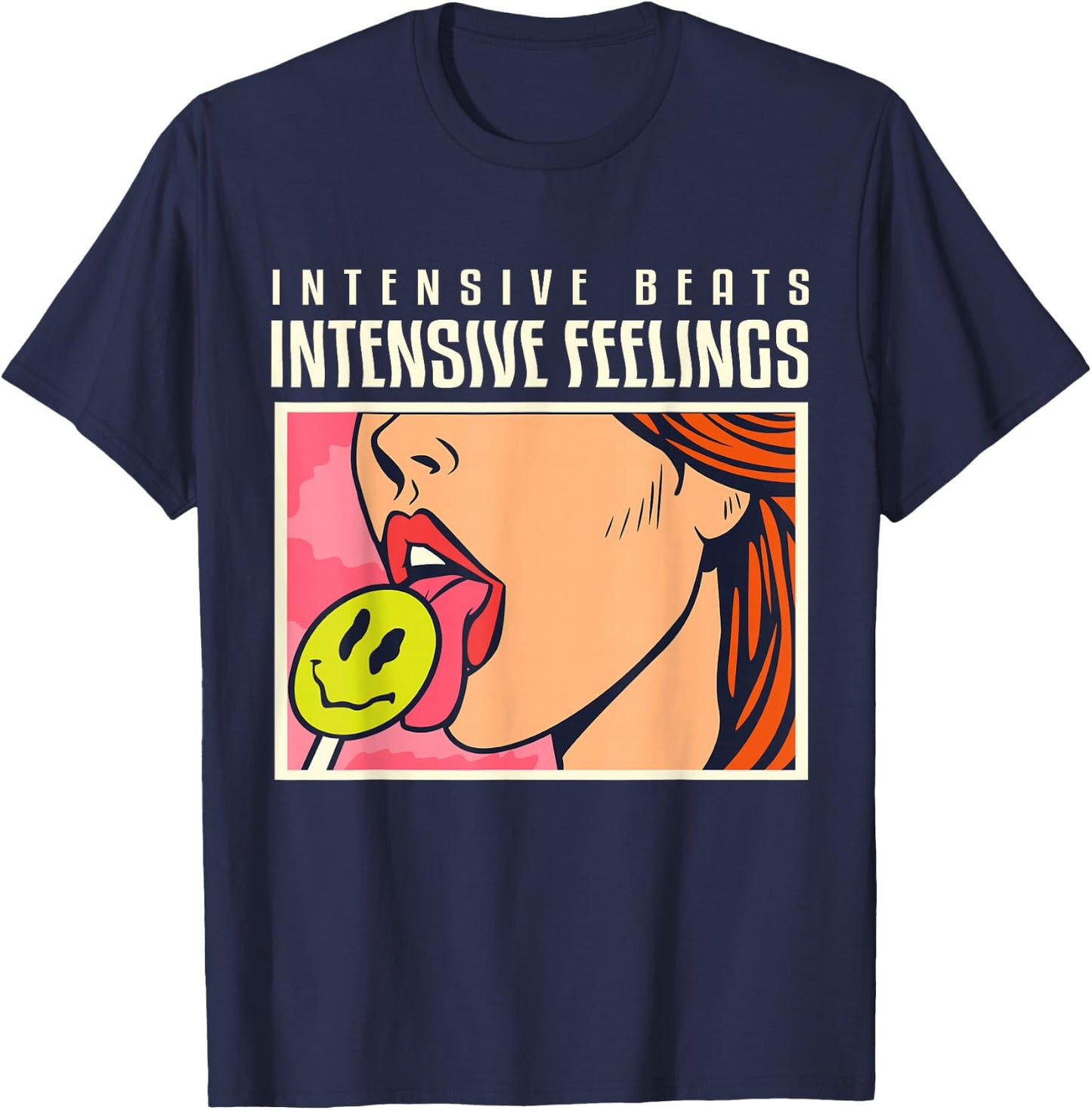 Techno - Intensive Gefühle - ACID Lollipop T-Shirt - T-Shirt | Navy