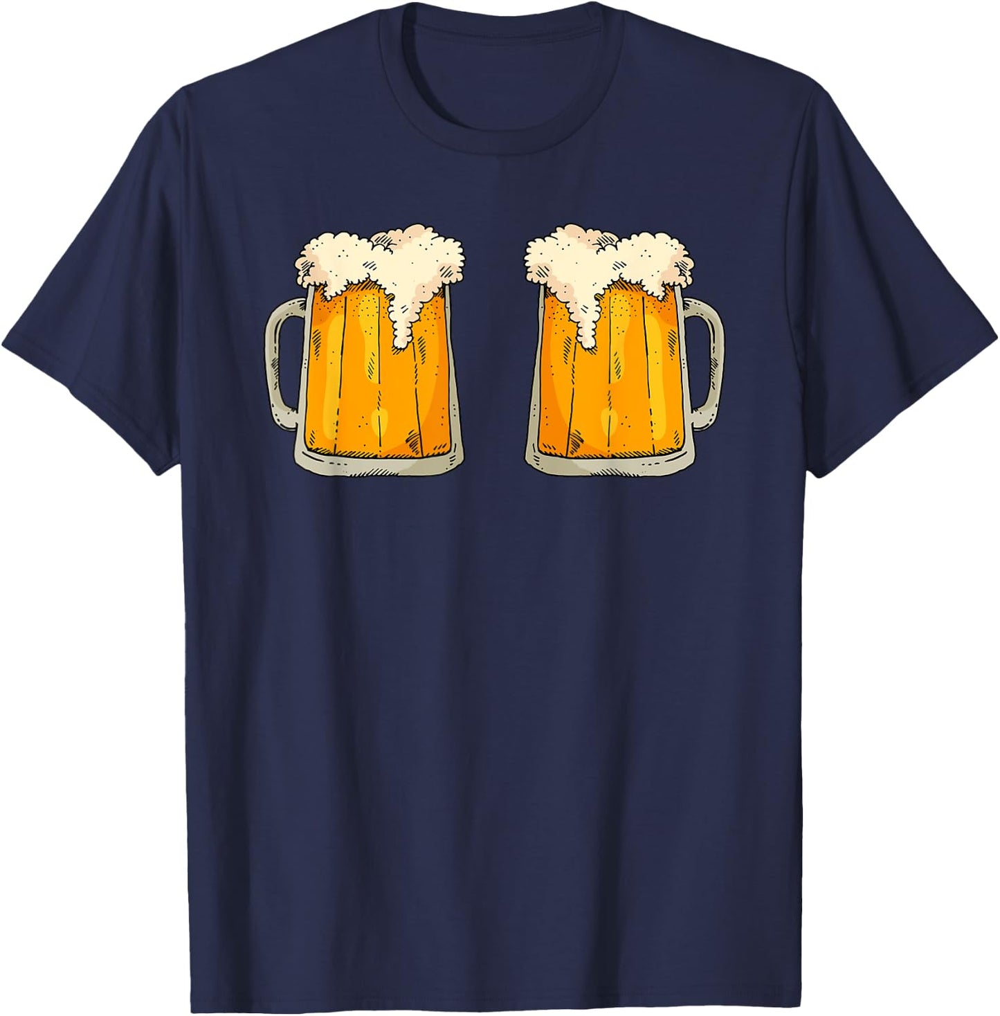 Titties n Beer Boob Sexy Funny Meme Boobs Tits Mugs T-Shirt - T-Shirt | Navy