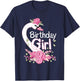 8th Birthday Wildlife Swan Animal 8 Year Old Birthday Girl T-Shirt - T-Shirt | Navy