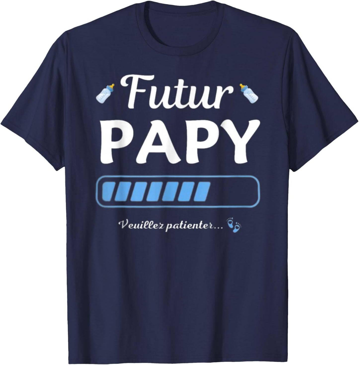 Pregnancy Announcement for Grandpa Future Grandpa 2025 , Black, S T-Shirt - T-Shirt | Navy