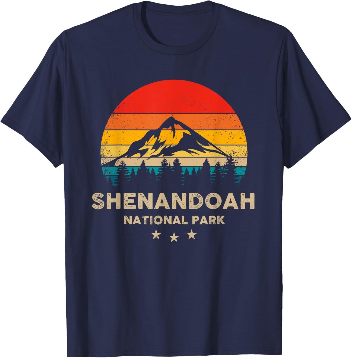Vintage Shenandoah - National Park Retro Souvenir T-Shirt - T-Shirt | Navy
