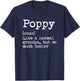 Poppy Definition Noun Like A Grandpa But Much Cooler T-Shirt - T-Shirt | Navy