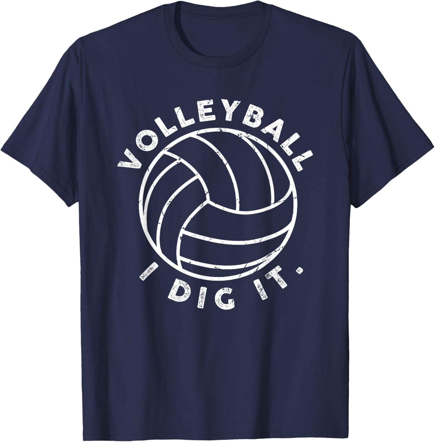 Volleyball I Dig It Funny T-Shirt - T-Shirt | Navy