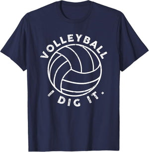 Volleyball I Dig It Funny T-Shirt - T-Shirt | Navy