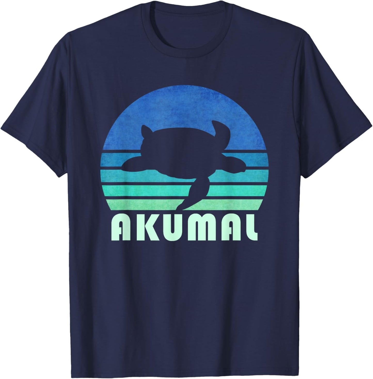 Akumal Sea Turtle Shirt, Mexico Beach Animal Gift Women Girls Kids T-Shirt - T-Shirt | Navy