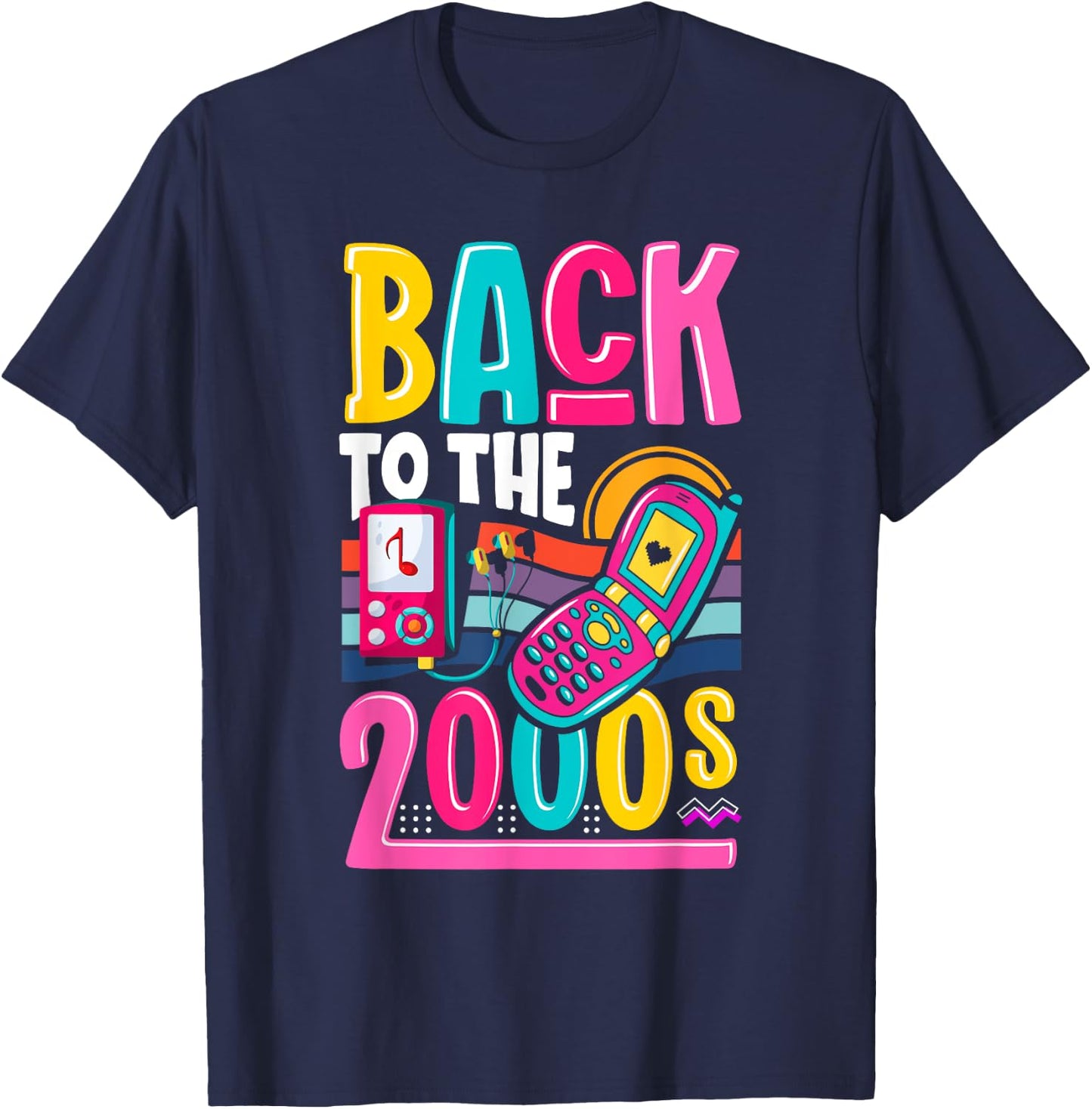 Back to the 2000s vintage two thousand retro 00s T-Shirt - T-Shirt | Navy