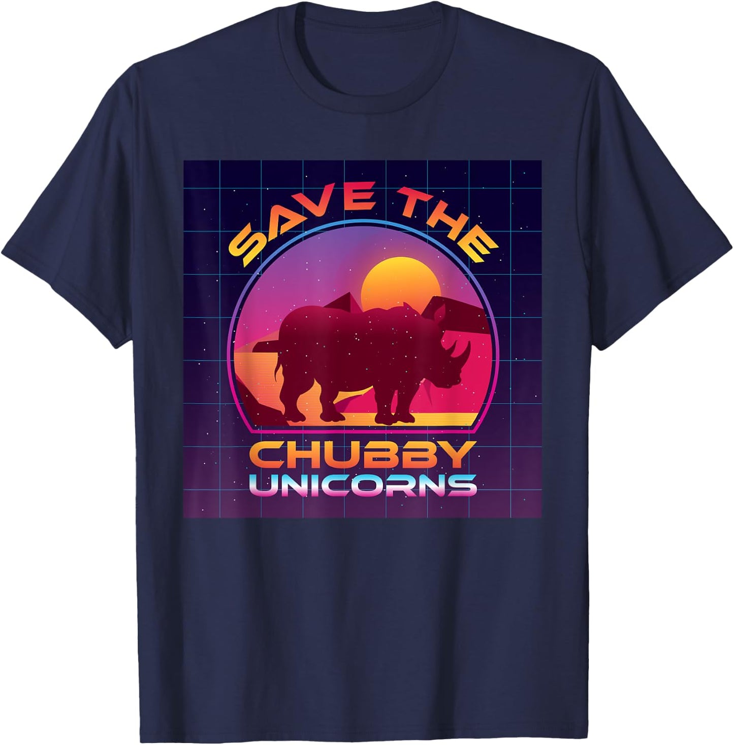 Save The Chubby Unicorns T-Shirt - T-Shirt | Navy