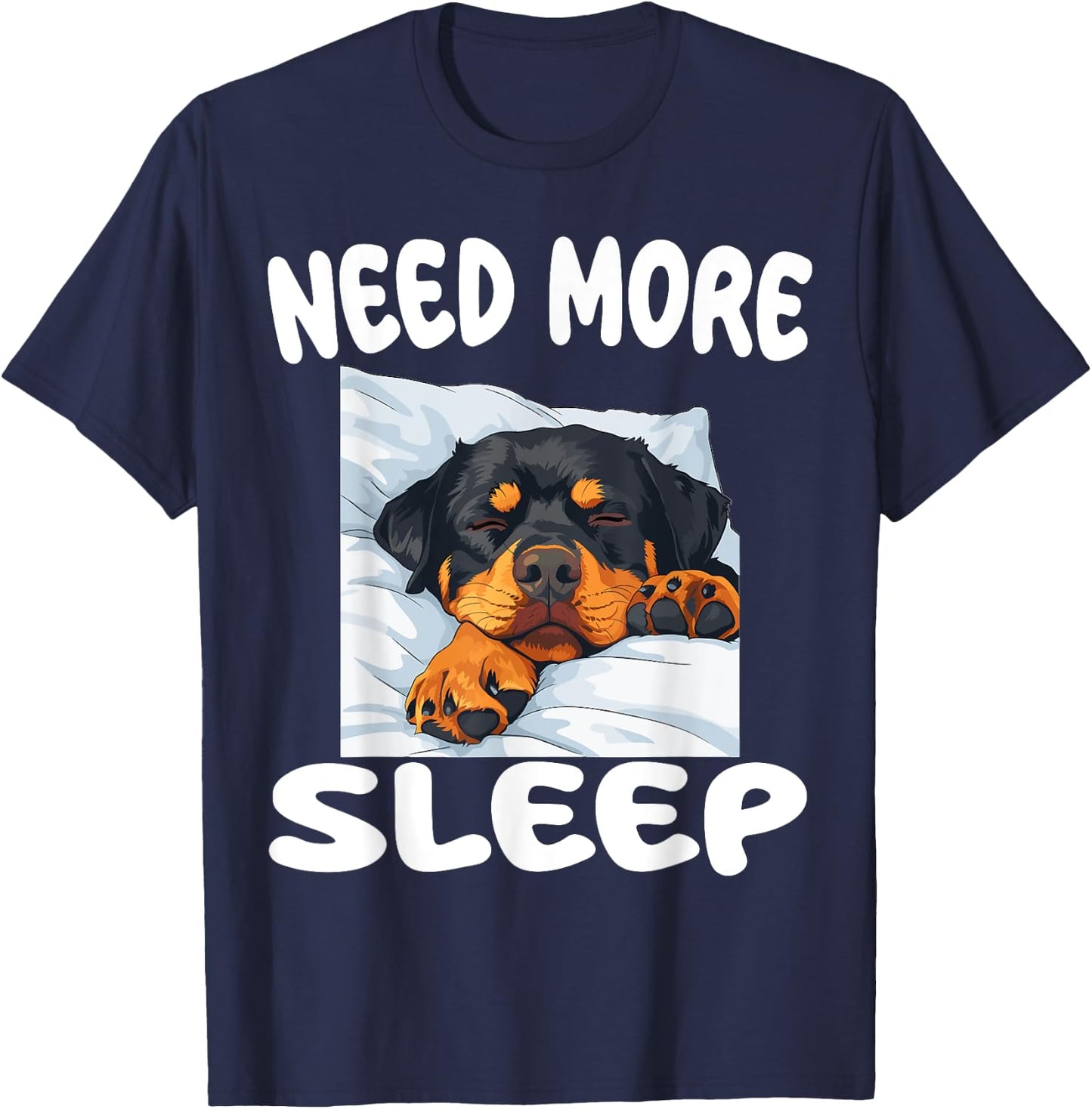 Cute Rottweiler Need more Sleep Pajamas Nightgown T-Shirt - T-Shirt | Navy