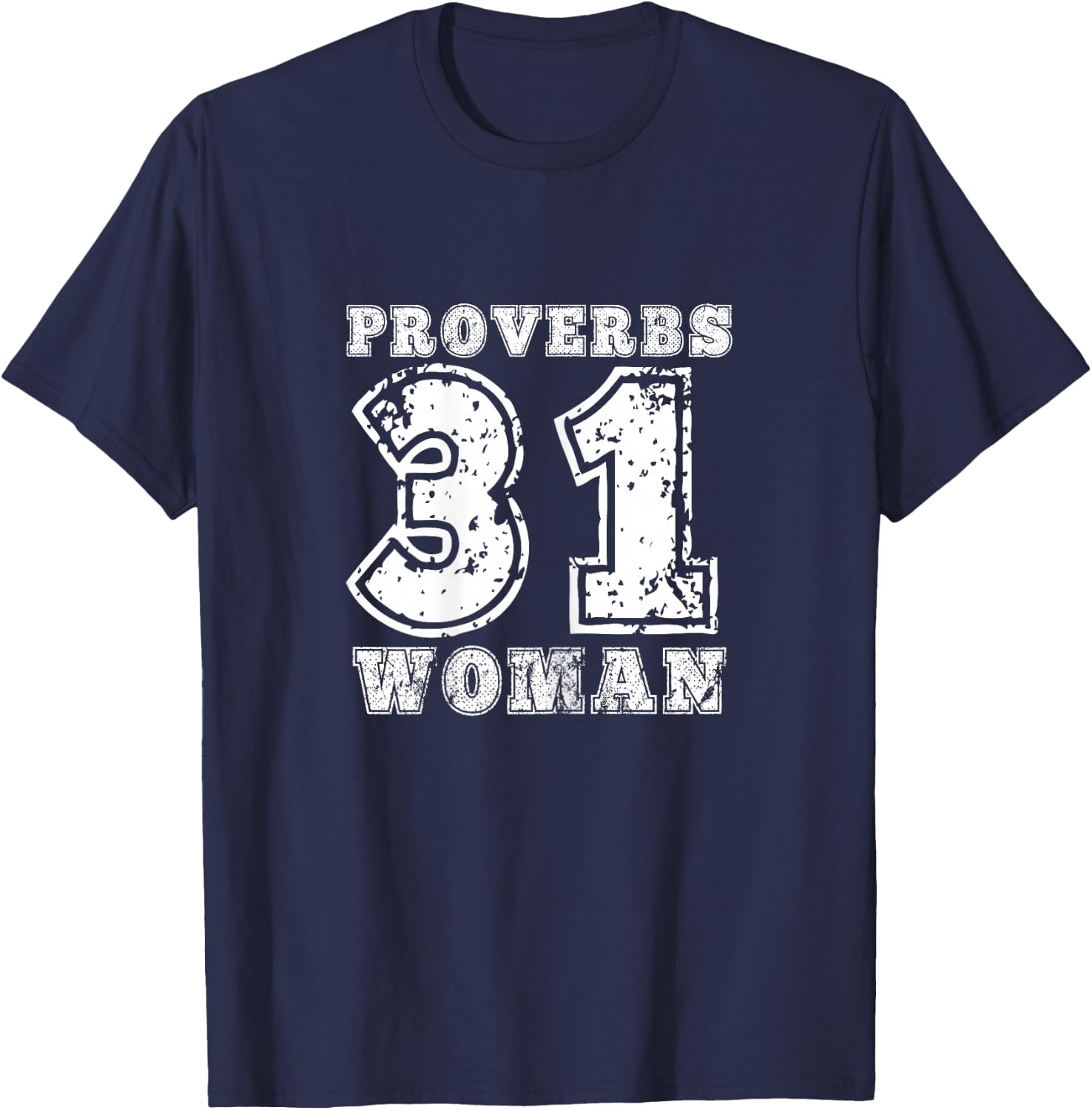 PROVERBS 31 Woman Retro T-Shirt - T-Shirt | Navy