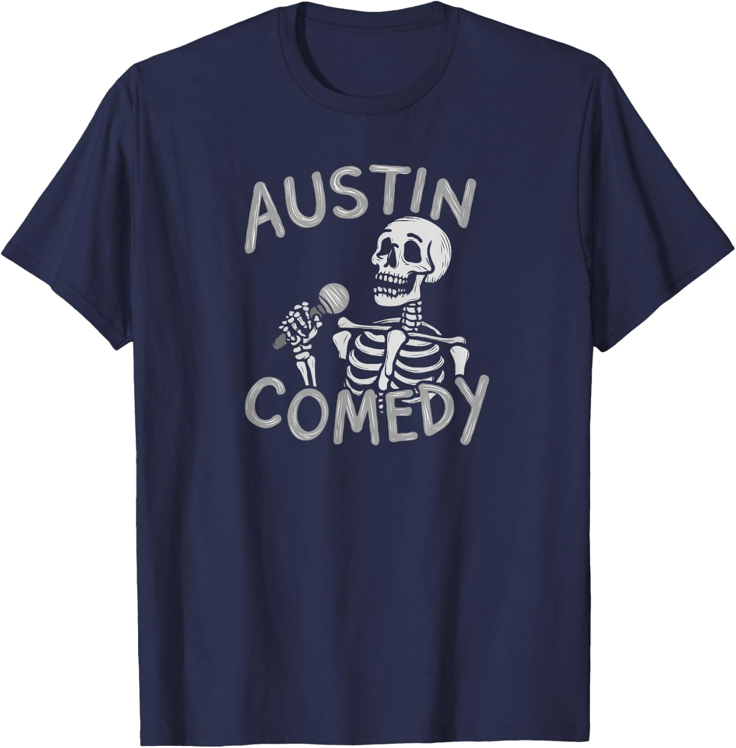 Austin Comedy Enthusiast Comedian Funny retro 70s vintage T-Shirt - T-Shirt | Navy