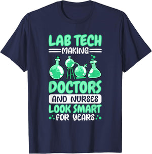 Lab Tech Quote Design for Medical Laboratory Technicians T-Shirt - T-Shirt | Navy