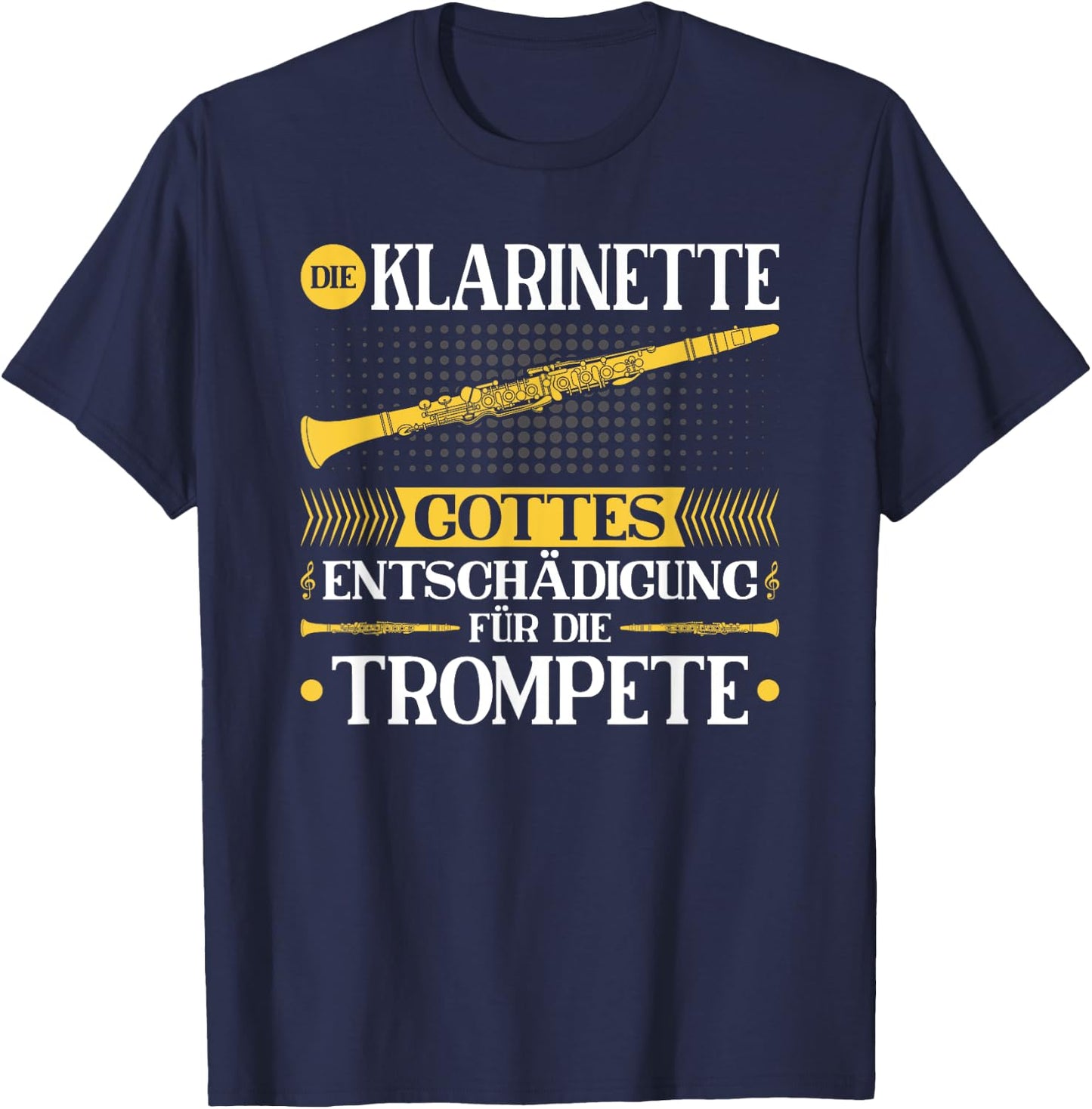 Klarinette Entschädigung, Blasmusik Festival Klarinettist T-Shirt - T-Shirt | Navy