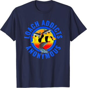 Loach Addicts Anonymous Dojo Clown Loaches Aquarium Fish T-Shirt - T-Shirt | Navy