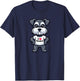 Schnauzer I Love Grandma Funny Dog Grandmother T-Shirt - T-Shirt | Navy