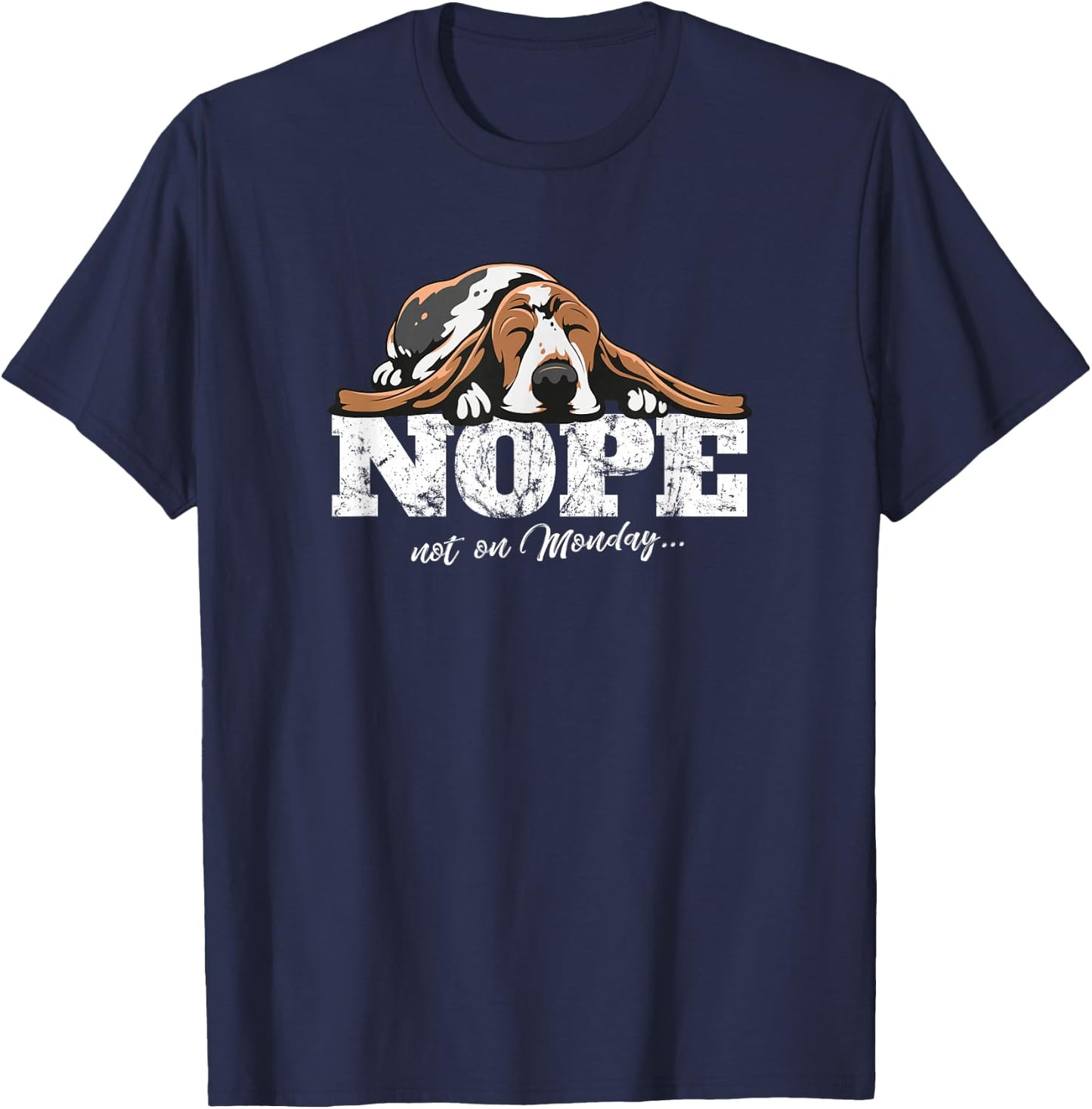 Basset Hound Dog T-Shirt - T-Shirt | Navy