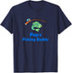 Kids Pop's Fishing Buddy Grandson or Granddaughter Grandpa T-Shirt - T-Shirt | Navy