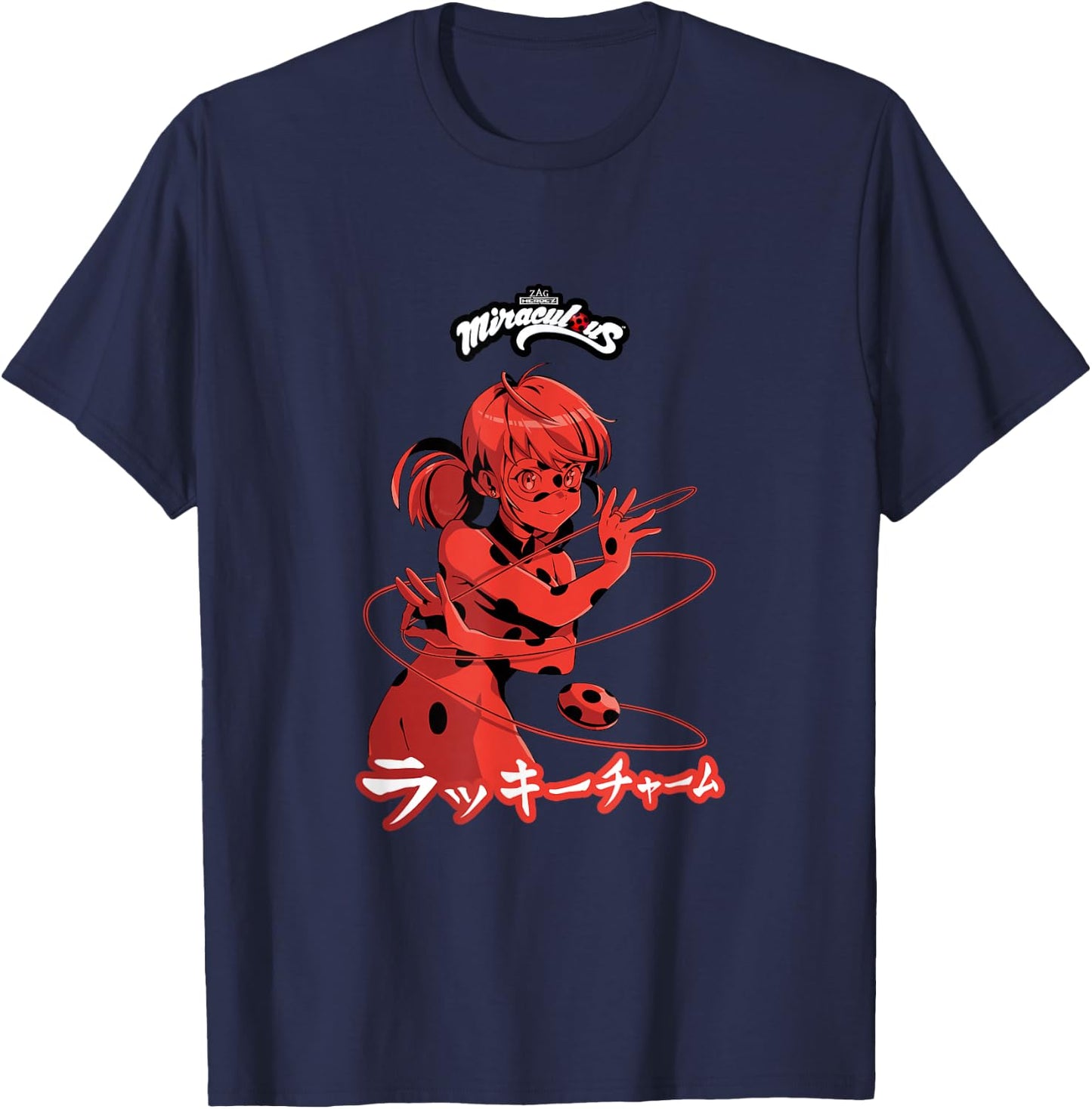Miraculous Ladybug Lucky Charm Manga T-Shirt - T-Shirt | Navy