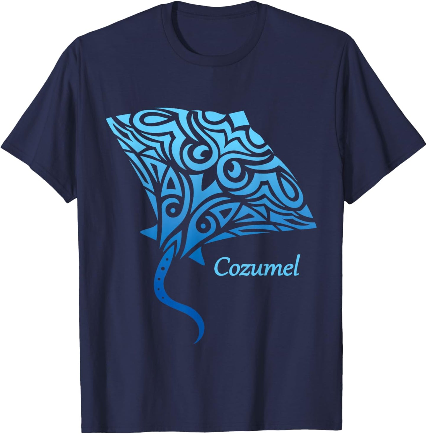 Cozumel Mexico Stingray Colorful Girls Boys Toddler Souvenir T-Shirt - T-Shirt | Navy
