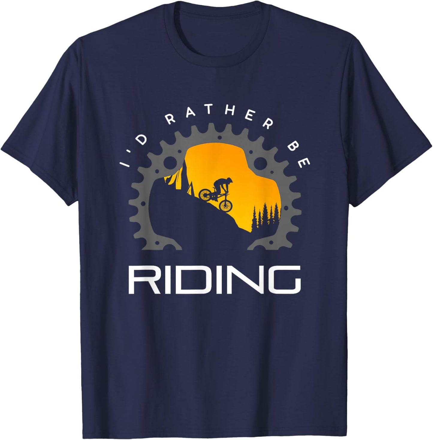 MTB Mountain Bike Apparel - MTB Mountain Bike T-Shirt - T-Shirt | Navy