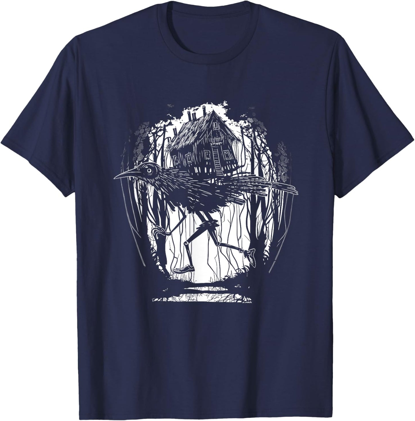 Haus von Baba Yaga Slawische Folklore Russland Märchen Kunst T-Shirt - T-Shirt | Navy