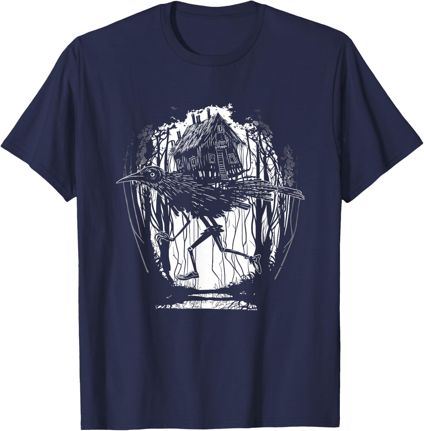 Haus von Baba Yaga Slawische Folklore Russland Märchen Kunst T-Shirt - T-Shirt | Navy