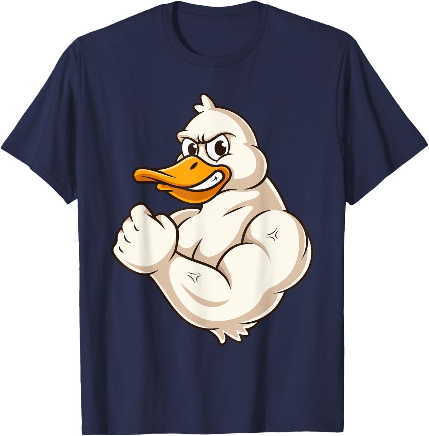 Muscular Duck Bodybuilder T-Shirt - T-Shirt | Navy